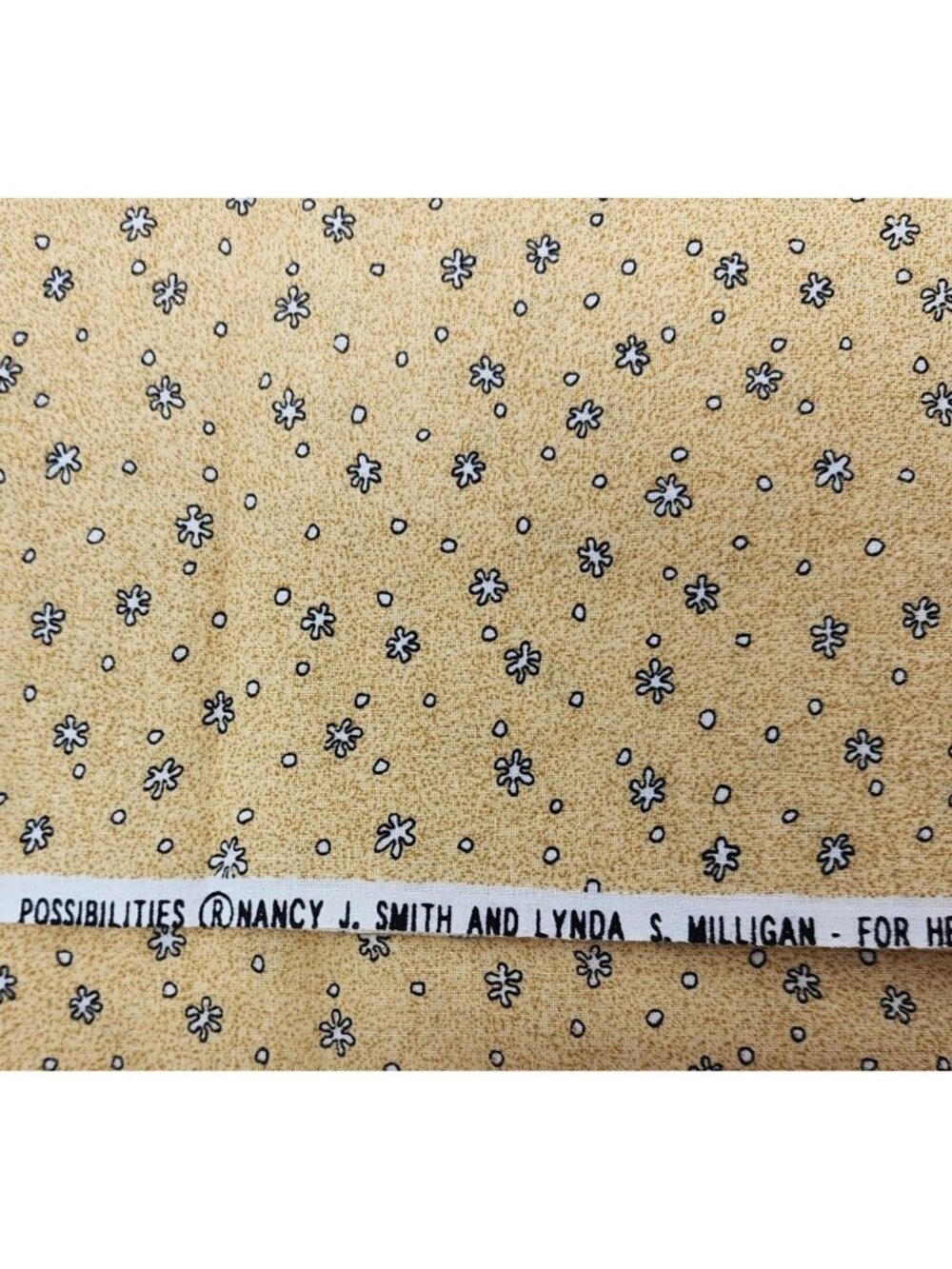 Quilting Fabric Yellow White Blobs Henry Glass & Co Fall Autumn Fat Quarter
